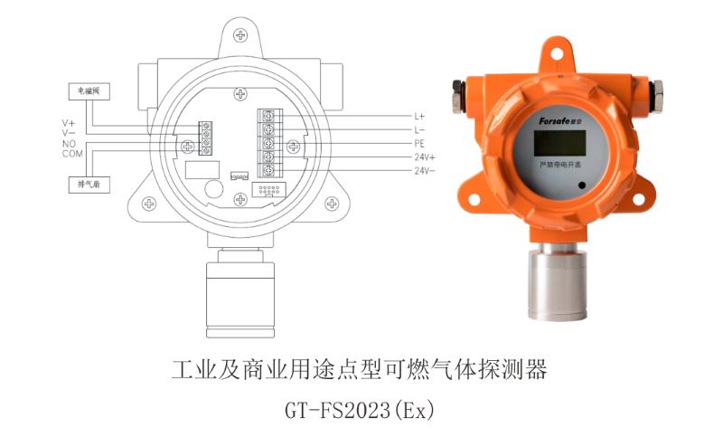 FS2023(Ex）工业及商业用途点型可燃气体湖北探测器接线图